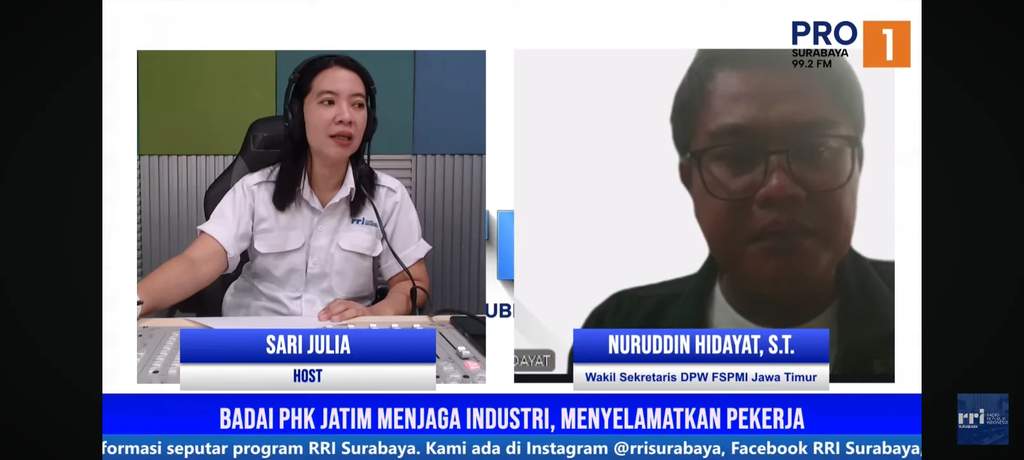 Ilustrasi buruh atau pekerja industri di Jawa Timur
